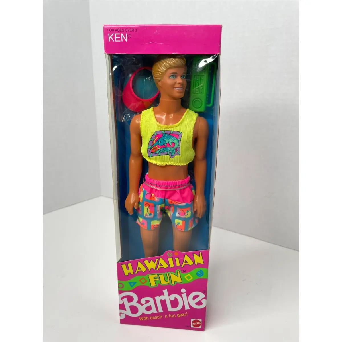 Ken Doll Hawaiian Fun Barbie with Beach`n Fun Gear 1990