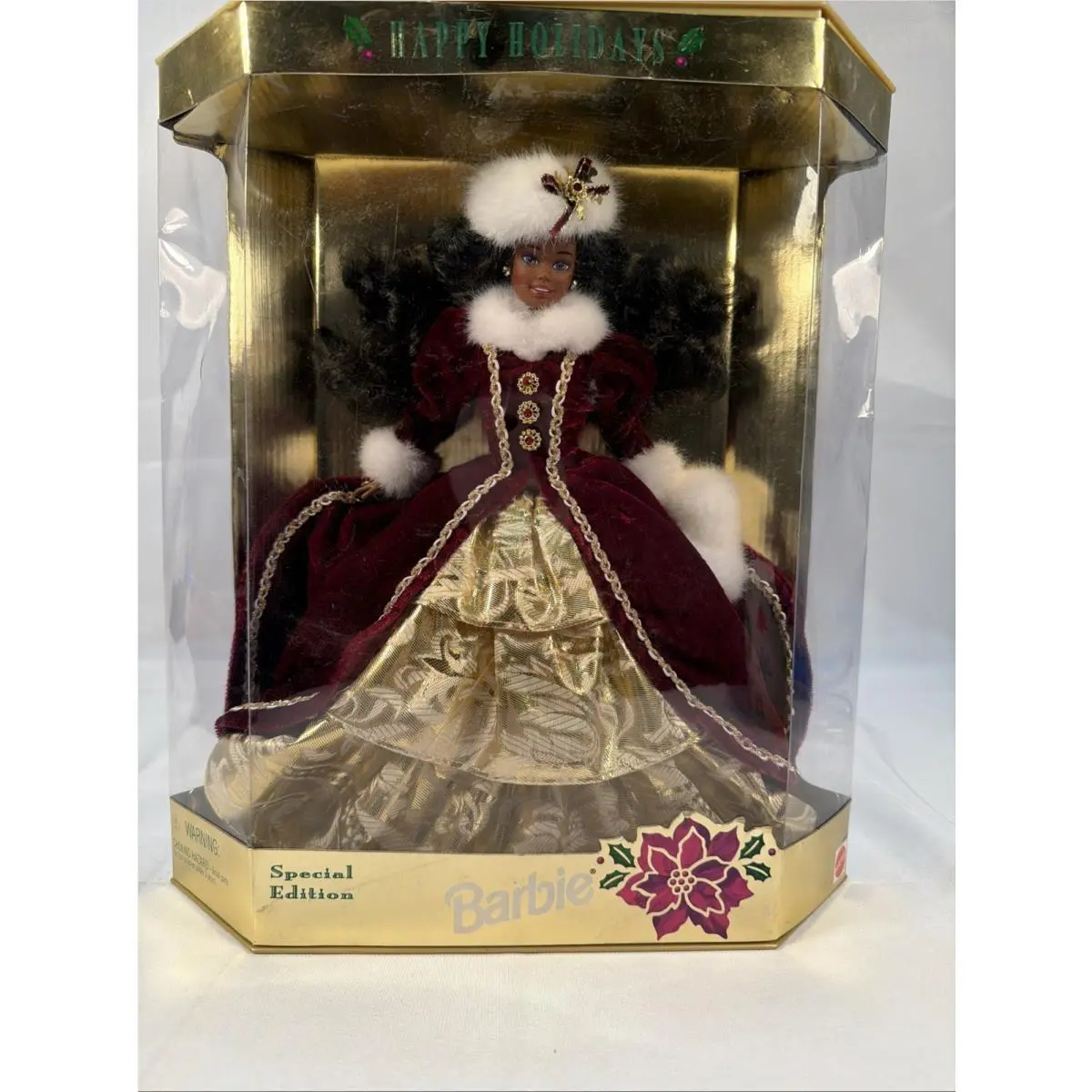 Barbie Doll Mattel 1996 African American Special Edition Happy Holidays 15647