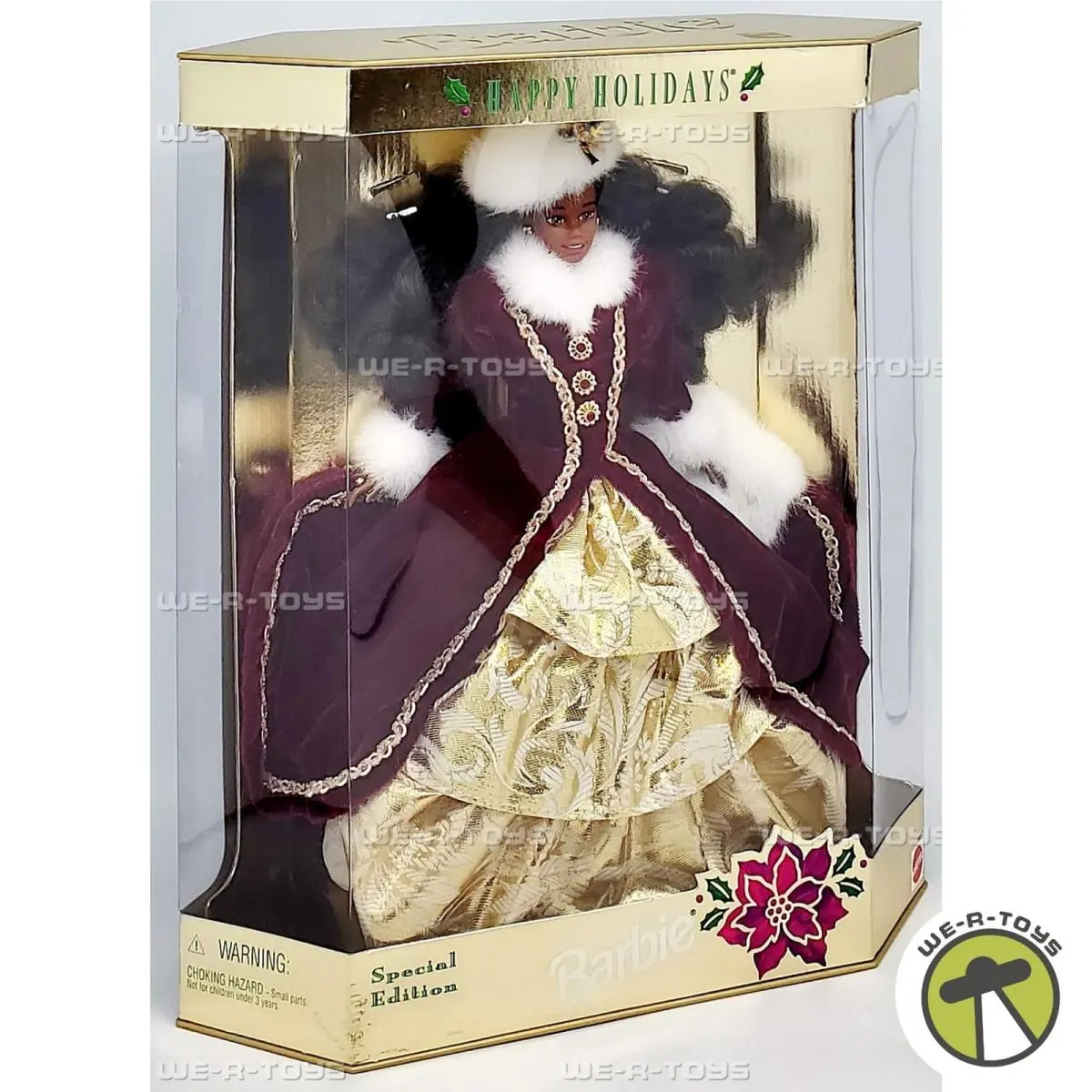 Happy Holidays Barbie Doll African American 1996 Mattel 15647