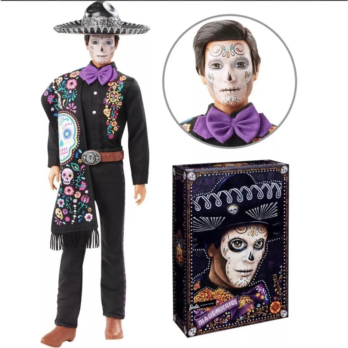 Barbie 2021 Ken Dia De Muertos Day of The Dead Doll GXL26 IN Shipper