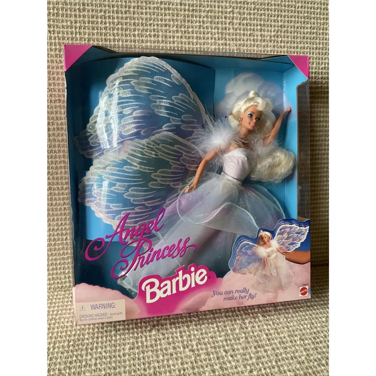 Vtg Angel Princess Barbie Doll 1996 Mattel Wings Fly Move Blonde 15911 Rare