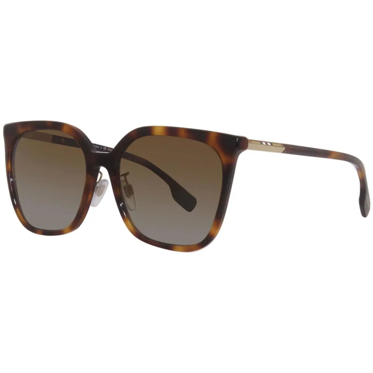 Burberry BE4347F 3316T5 Sunglasses Women`s Light Havana/brown Polarized 56mm