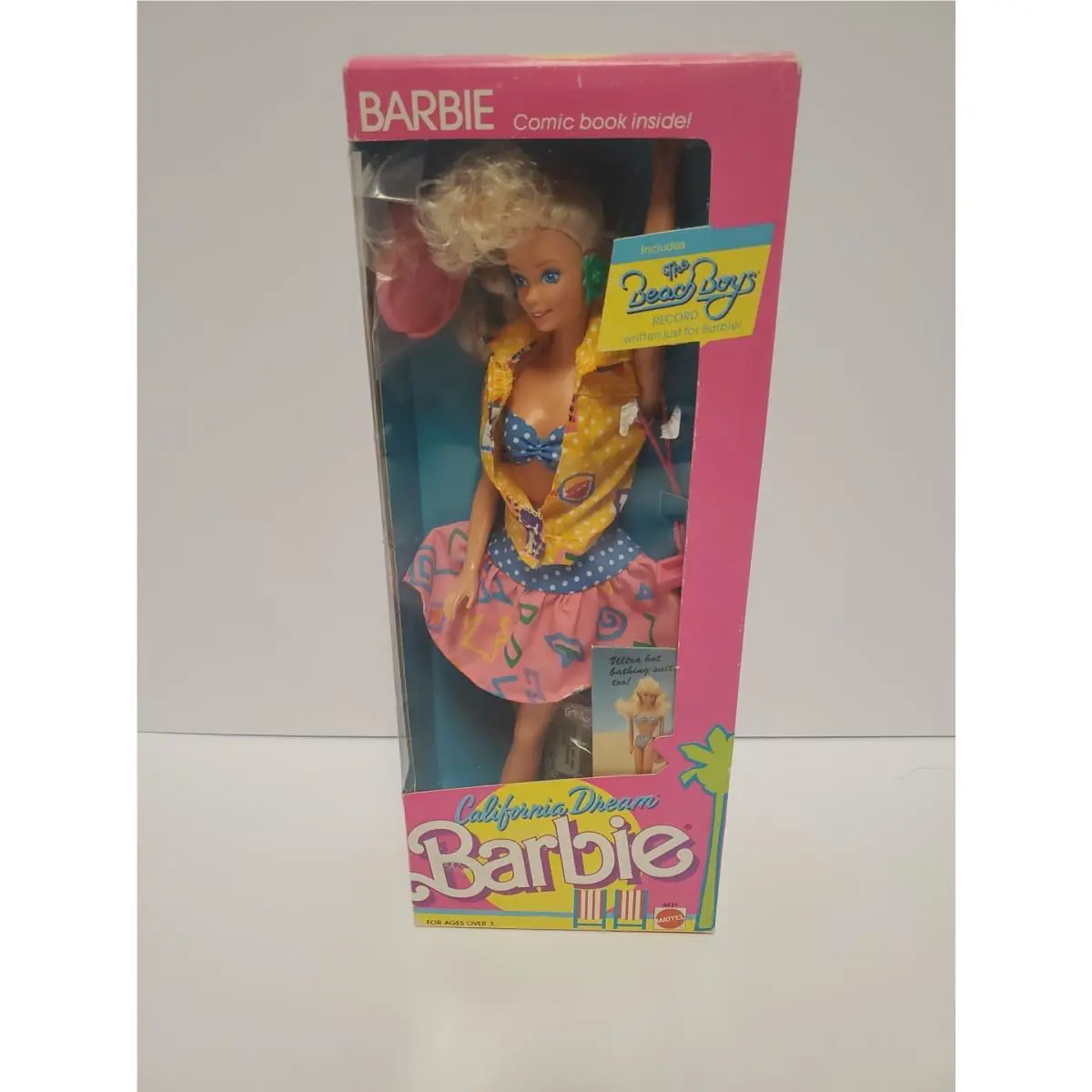 Barbie 1987 California Dream Doll with Beach Boys Record Mattel Box Wear