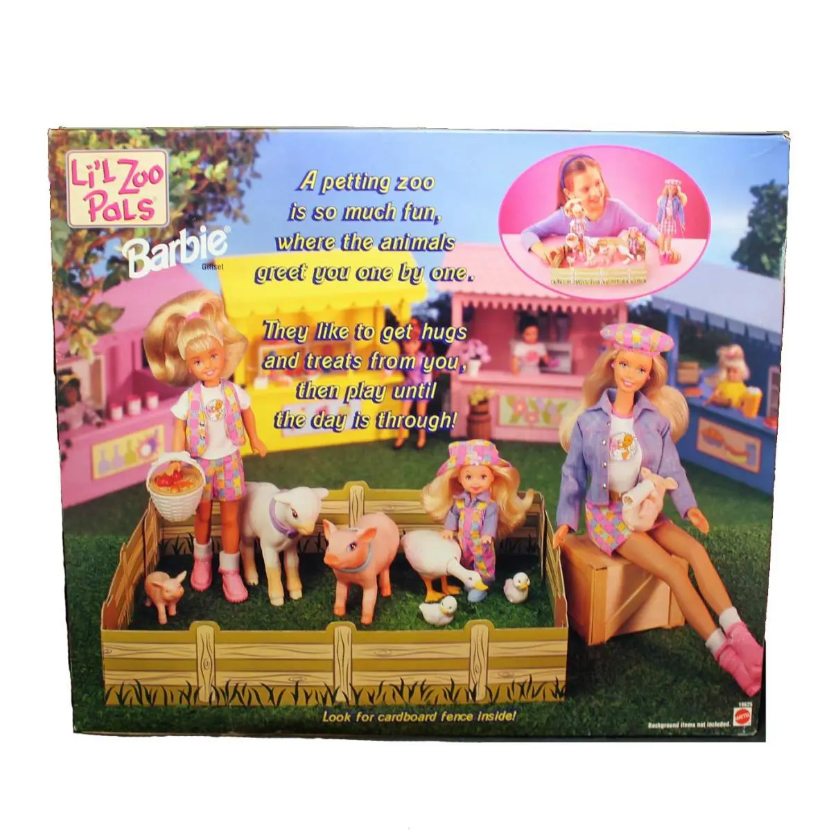 Barbie Li`l Zoo Pals Gift Set w Barbie Kelly Stacie Dolls 1998