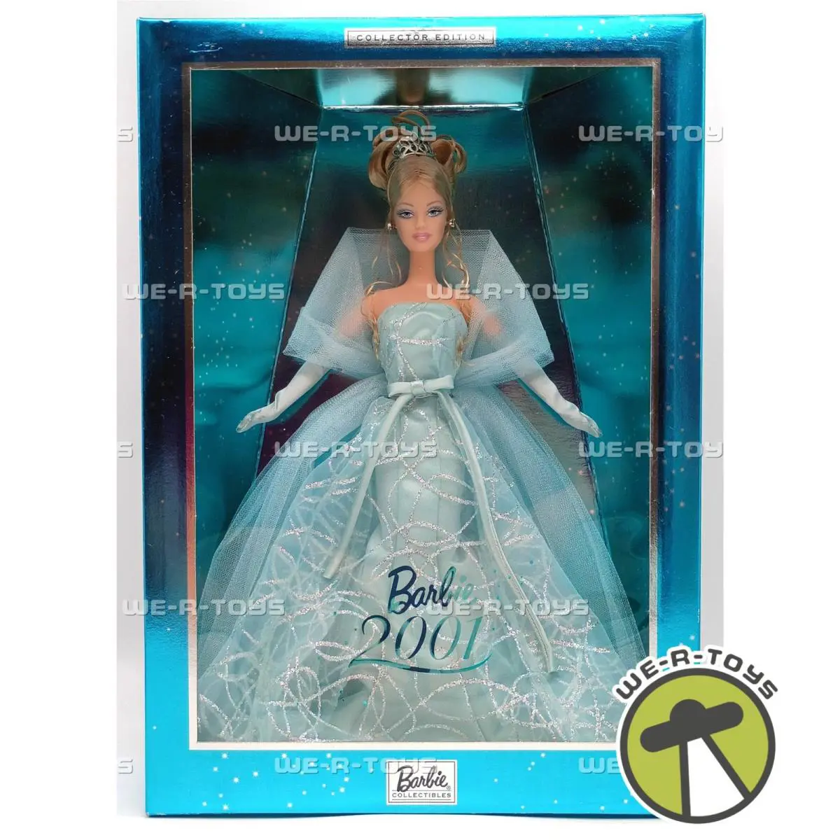 Barbie 2001 Collector Edition Barbie Doll Blonde In Blue Gown Mattel 50841 - Doll Eye: Varies