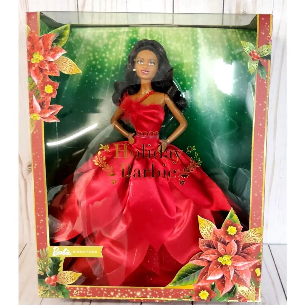 Mattel Barbie Barbie Signature Series 2022 Holiday Barbie African American 2022