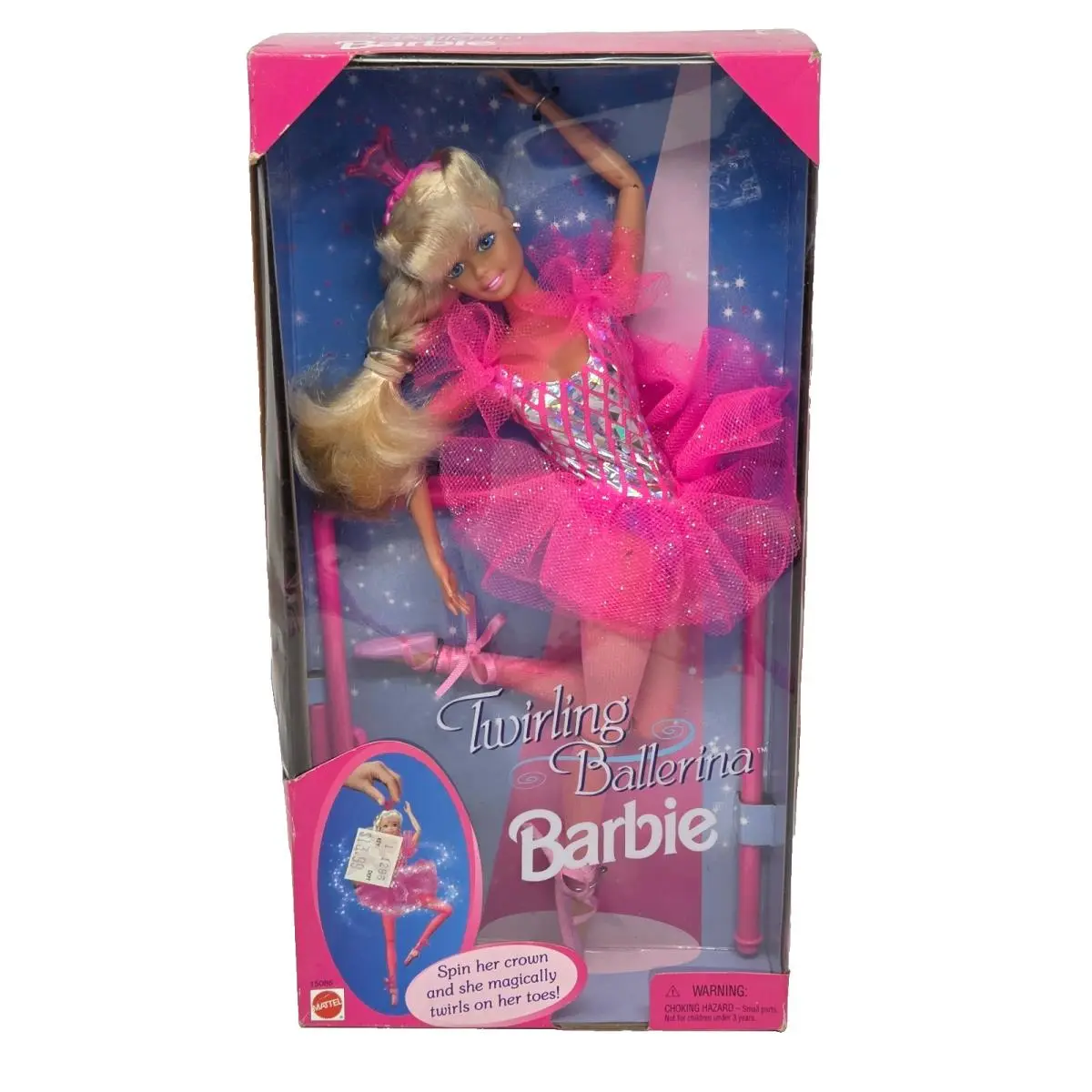Vintage 1995 Twirling Ballerina Barbie Doll IN Box Mattel 15086