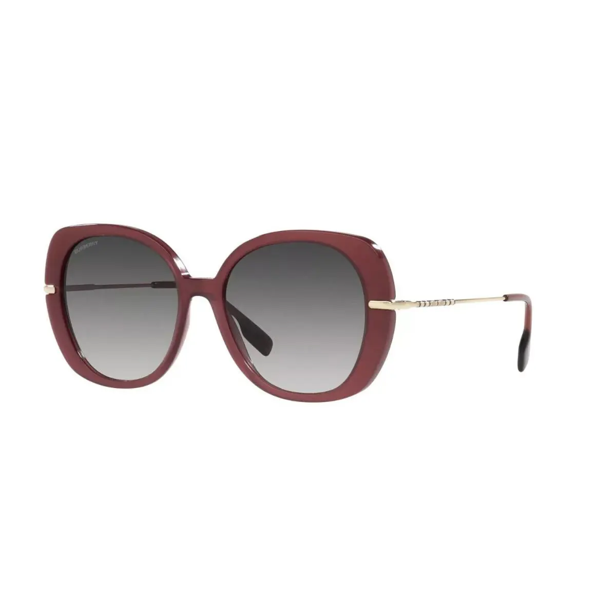 Burberry Eugenie BE4374 40228G 55 Burgundy/grey Shaded Sunglasses - Frame: Burgundy, Lens: Grey Shaded