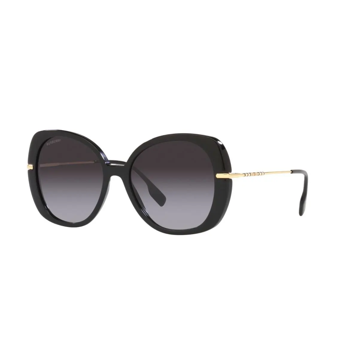 Burberry Eugenie BE 4374 Black/grey Shaded 3001/8G Sunglasses - Frame: Black, Lens: Grey Shaded