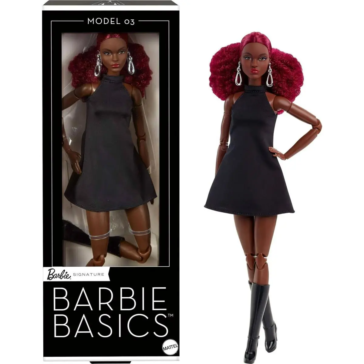 Barbie Basics Model 03 Collector Doll with Red Curly Hair Black Multicolor