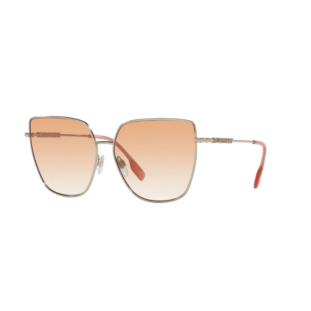 Burberry Alexis BE 3143 Pale Gold/red Shaded 1109/V0 Sunglasses - Frame: Pale Gold, Lens: Red Shaded
