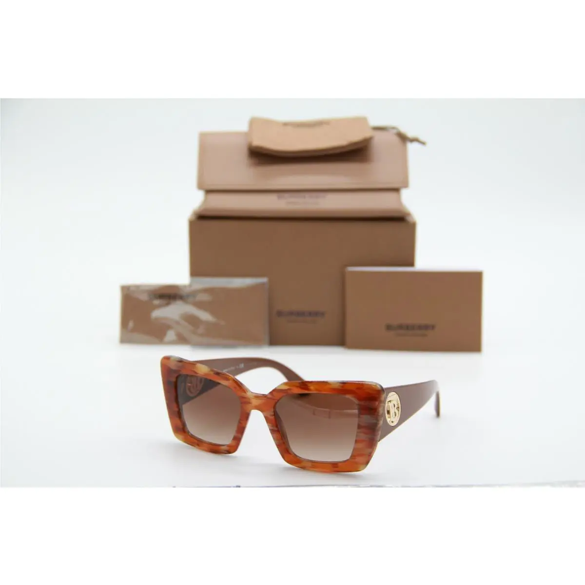 Burberry BE4344 3940/13 Brown Cat Eye Sunglasses B 4344 Brown Burberry