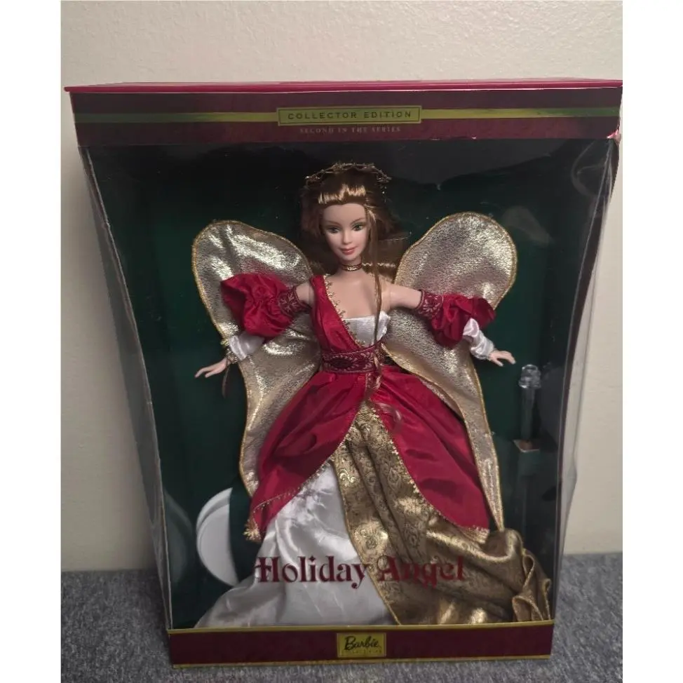 Holiday Angel Collector Edition Barbie Doll Red Gold 2000 Mattel 288 Boxed