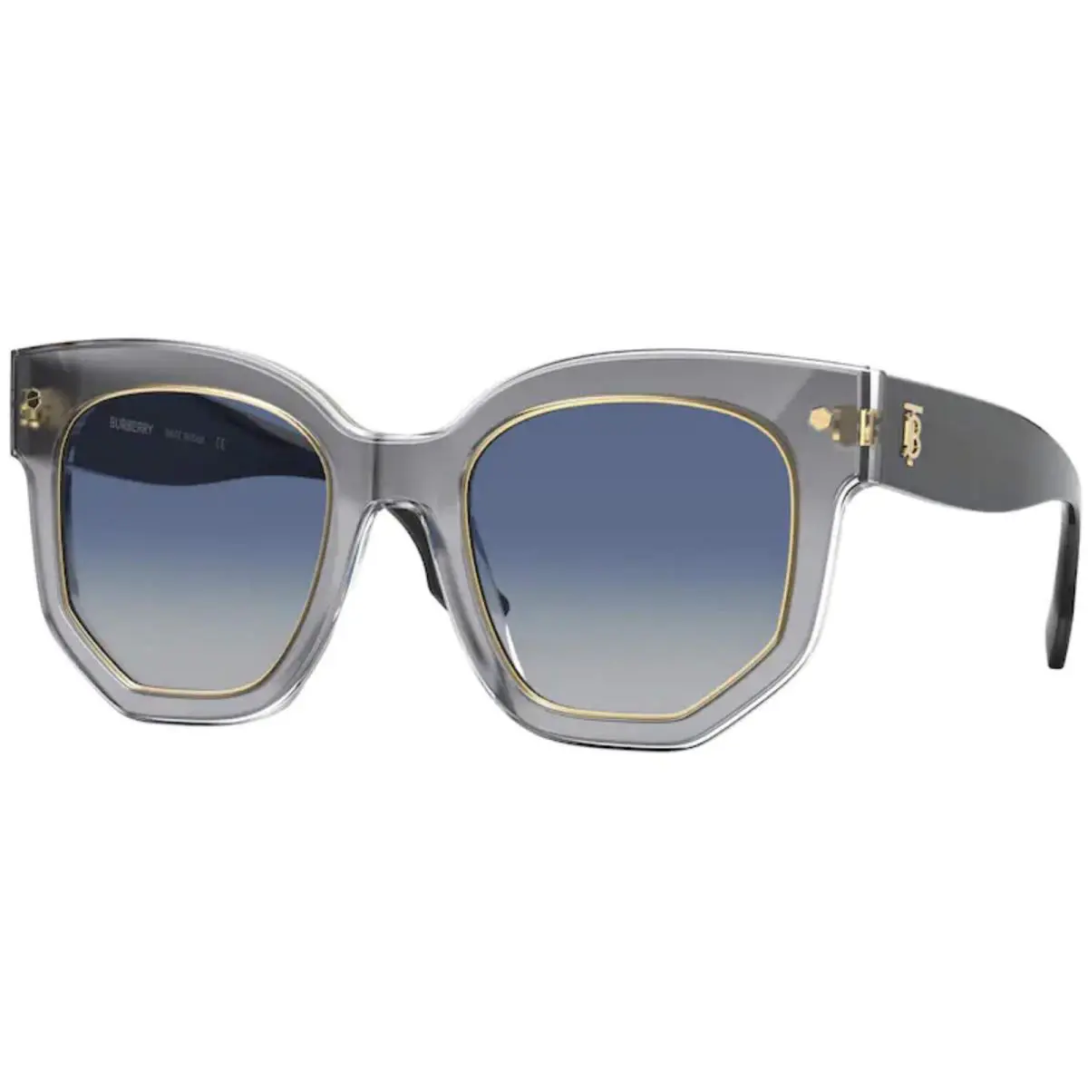 Sunglasses BE4307 38314L Top Grey on Transparent / Grey Gradient Lens by Burberry