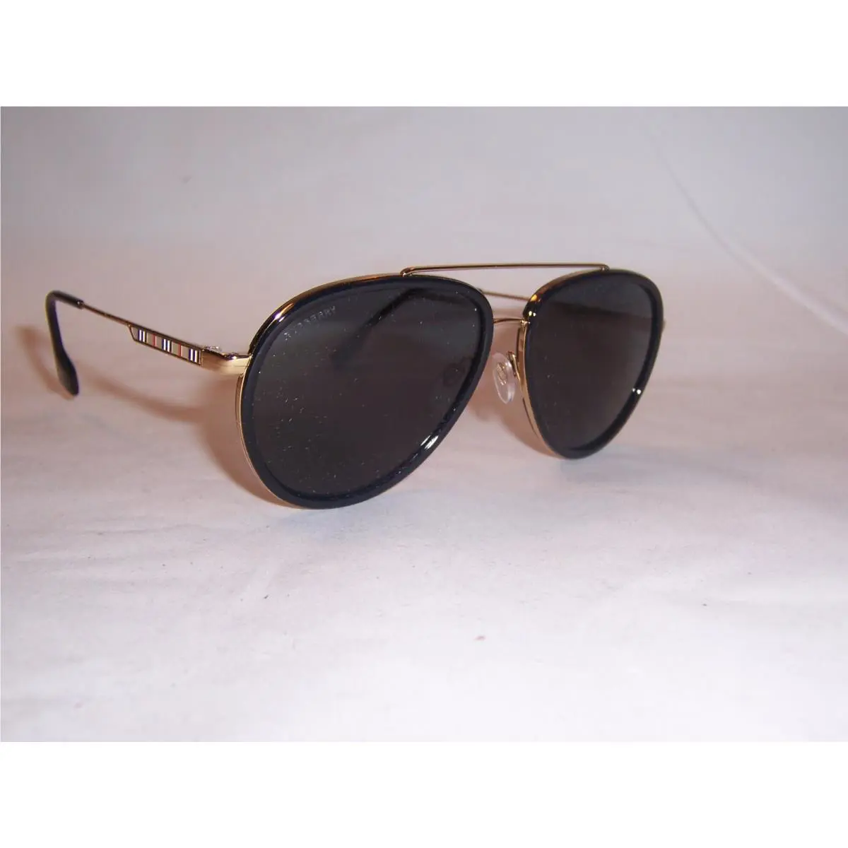 Burberry Sunglasses BE 3125 101781 Gold/ Dark Grey Polarized
