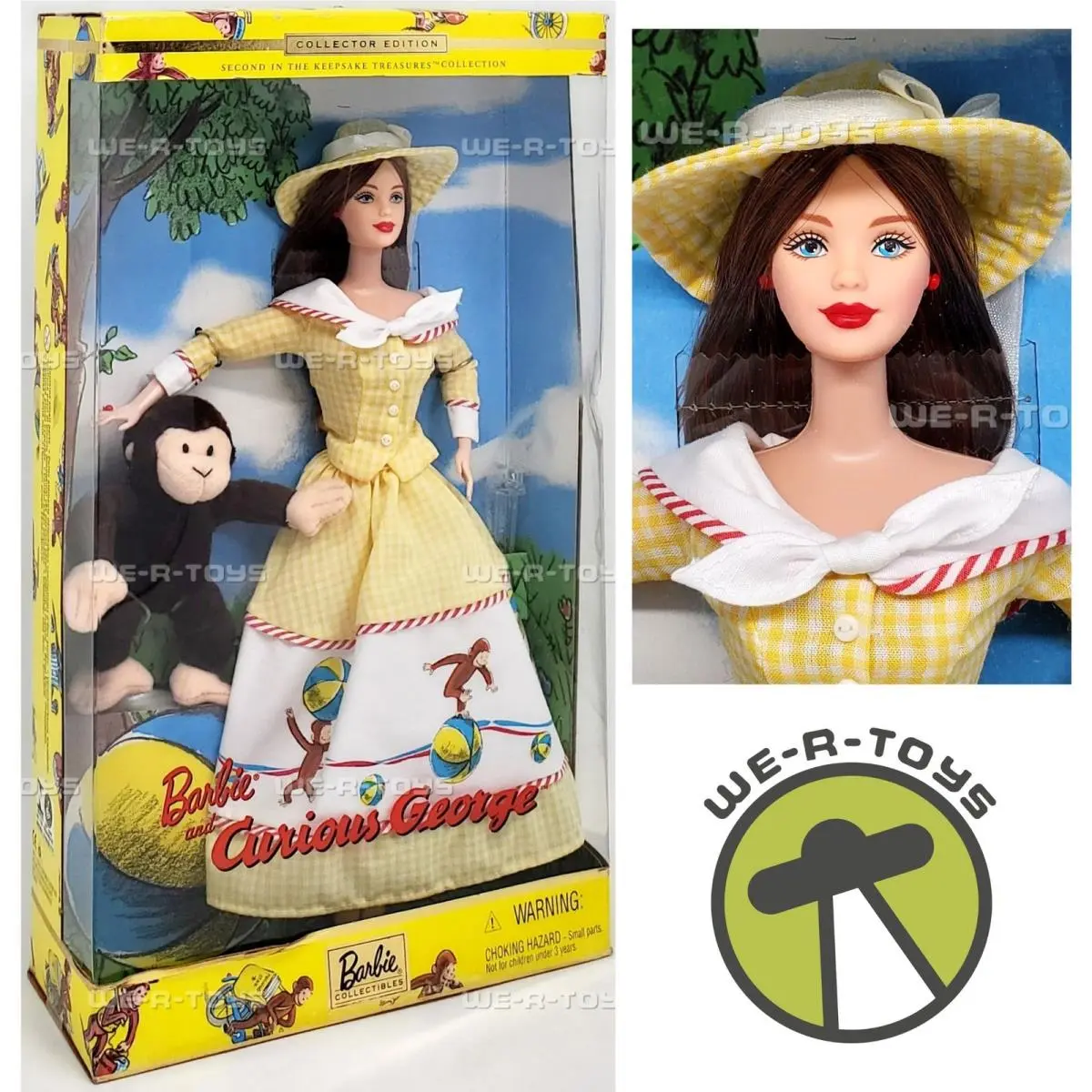 Barbie and Curious George Doll Plush Collector Edition 2000 Mattel 28798