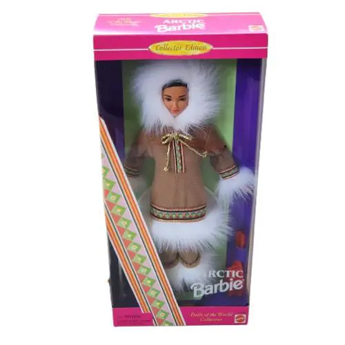 Vintage 1996 Mattel Arctic Barbie Doll OF The World 16495 Box