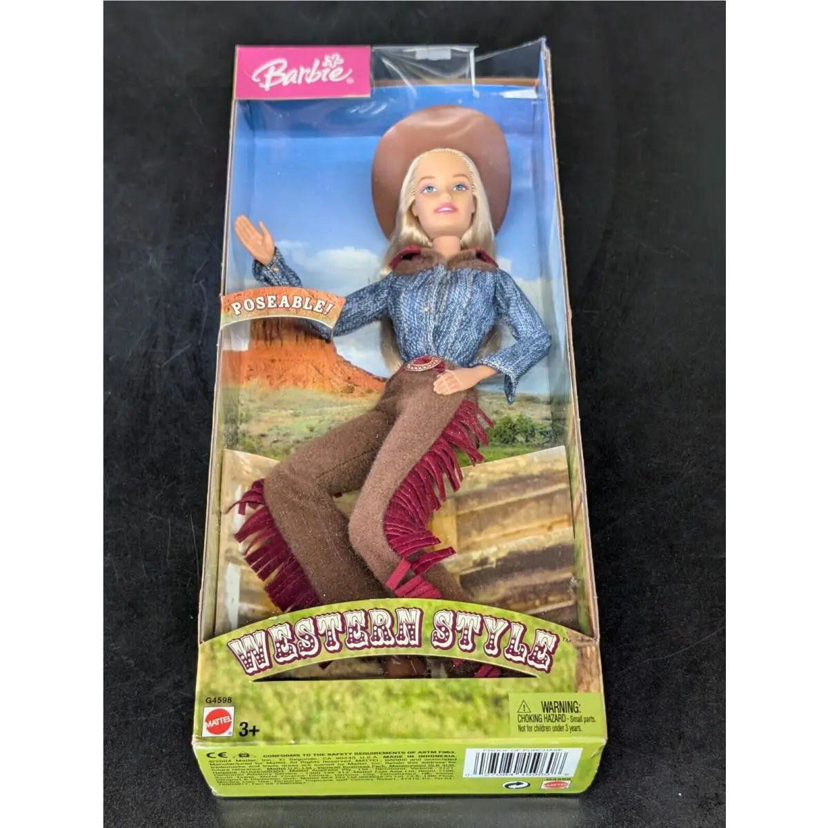 Western Style Poseable Barbie 2004 Nrfb