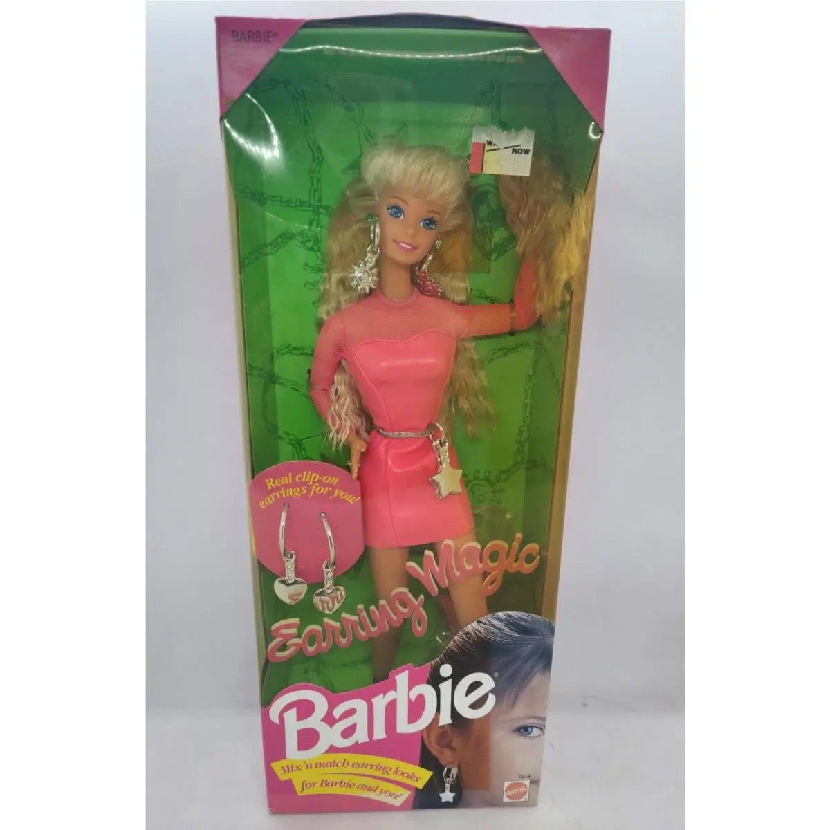 Vintage 1992 Mattel Earring Magic Barbie Doll 7014