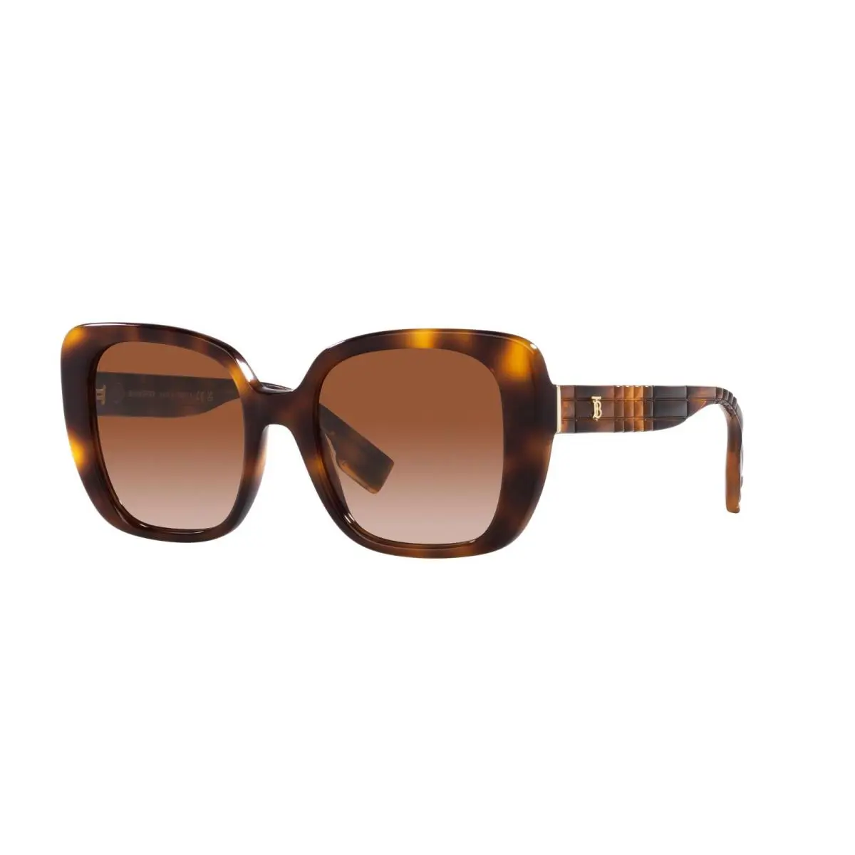 Burberry Helena BE 4371 Light Havana/brown Shaded 3316/13 Sunglasses - Frame: Light Havana, Lens: Brown Shaded