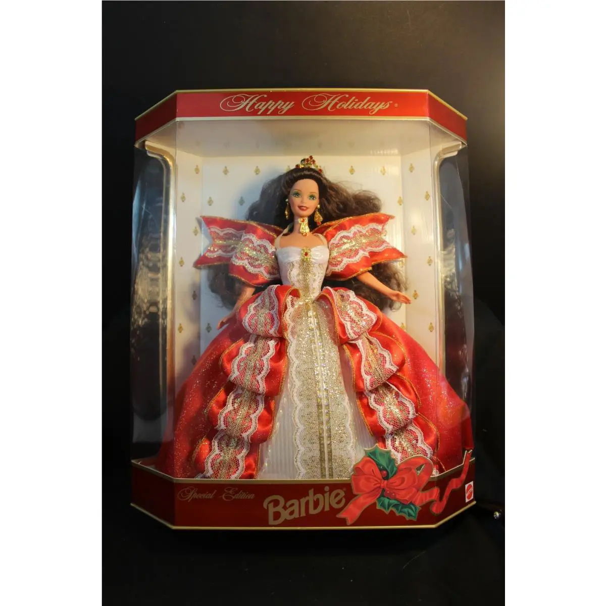 Barbie - Holiday Barbie - Red White Gown 1997 17832 Nrfb