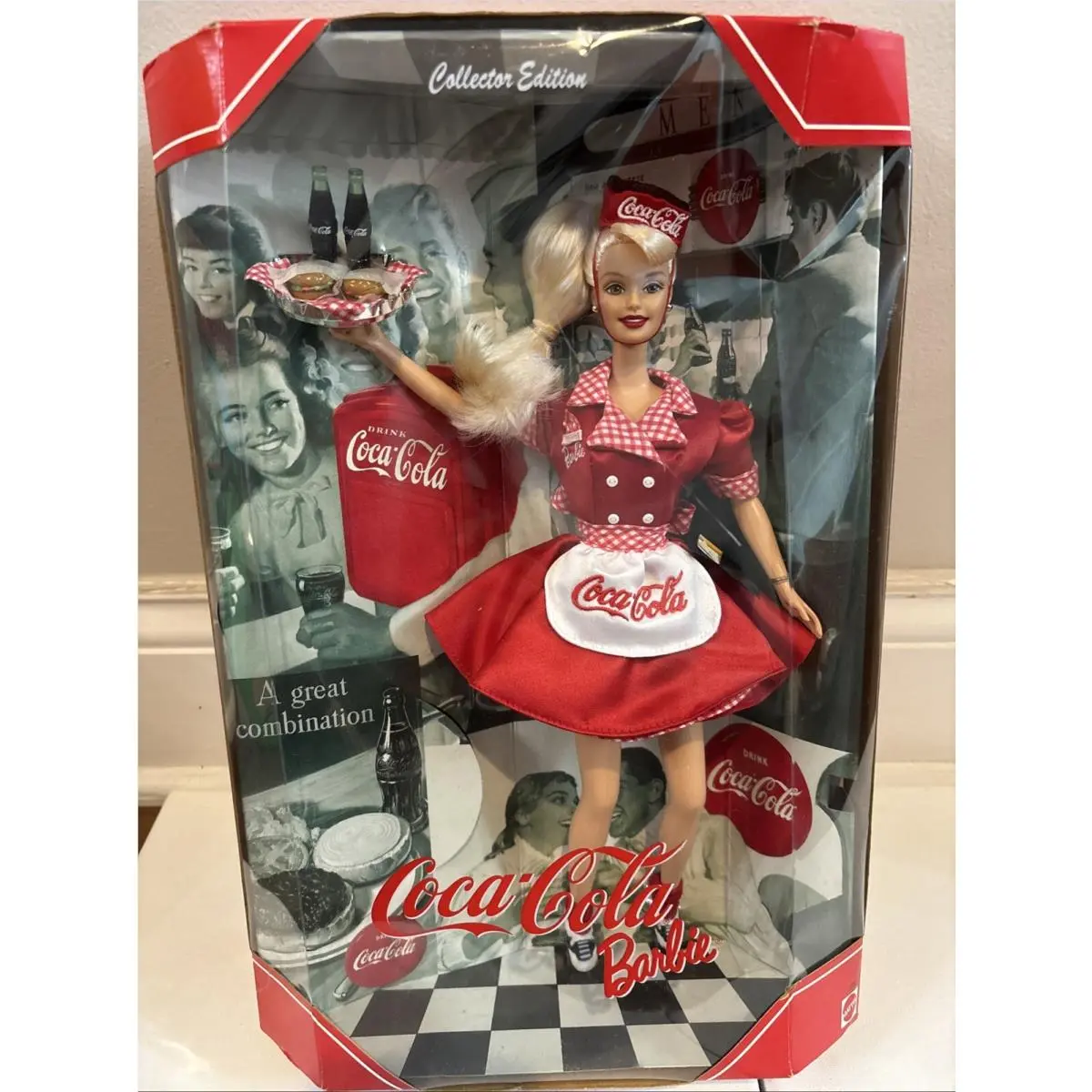 Barbie Coca-cola Waitress Collector Doll 1998 Mattel 22831 Nrfb