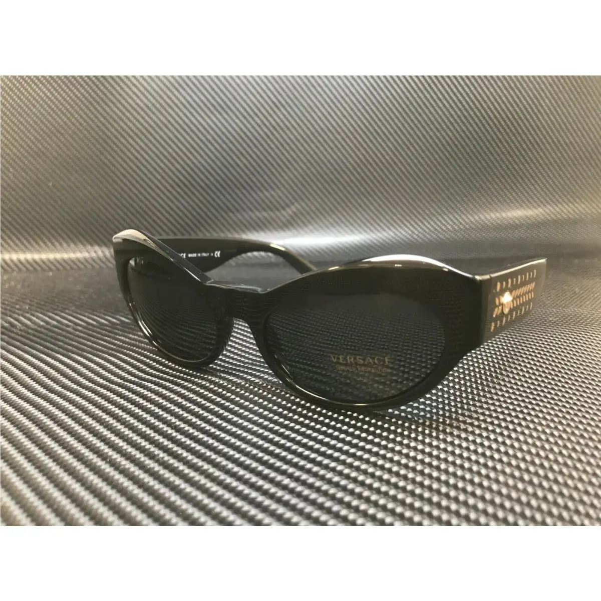 Burberry Versace VE4356 GB1 87 Black Grey Lens Women Butterfly Sunglasses 54mm