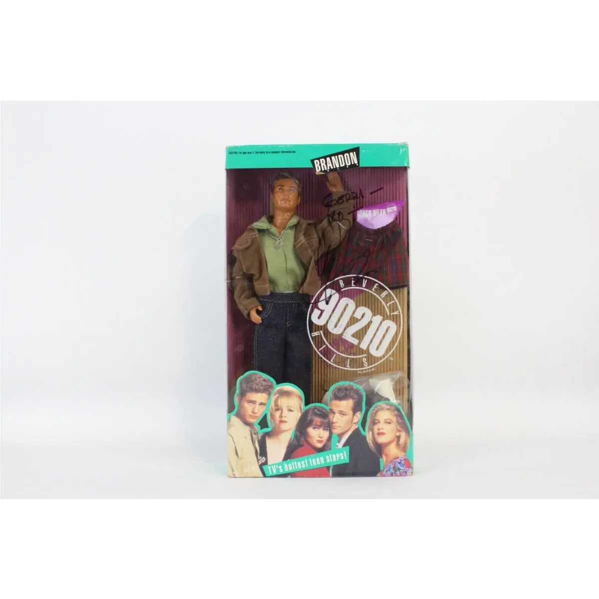 Vintage 1991 Mattel Beverly Hills 90210 Brandon Walsh Doll Beach Wear