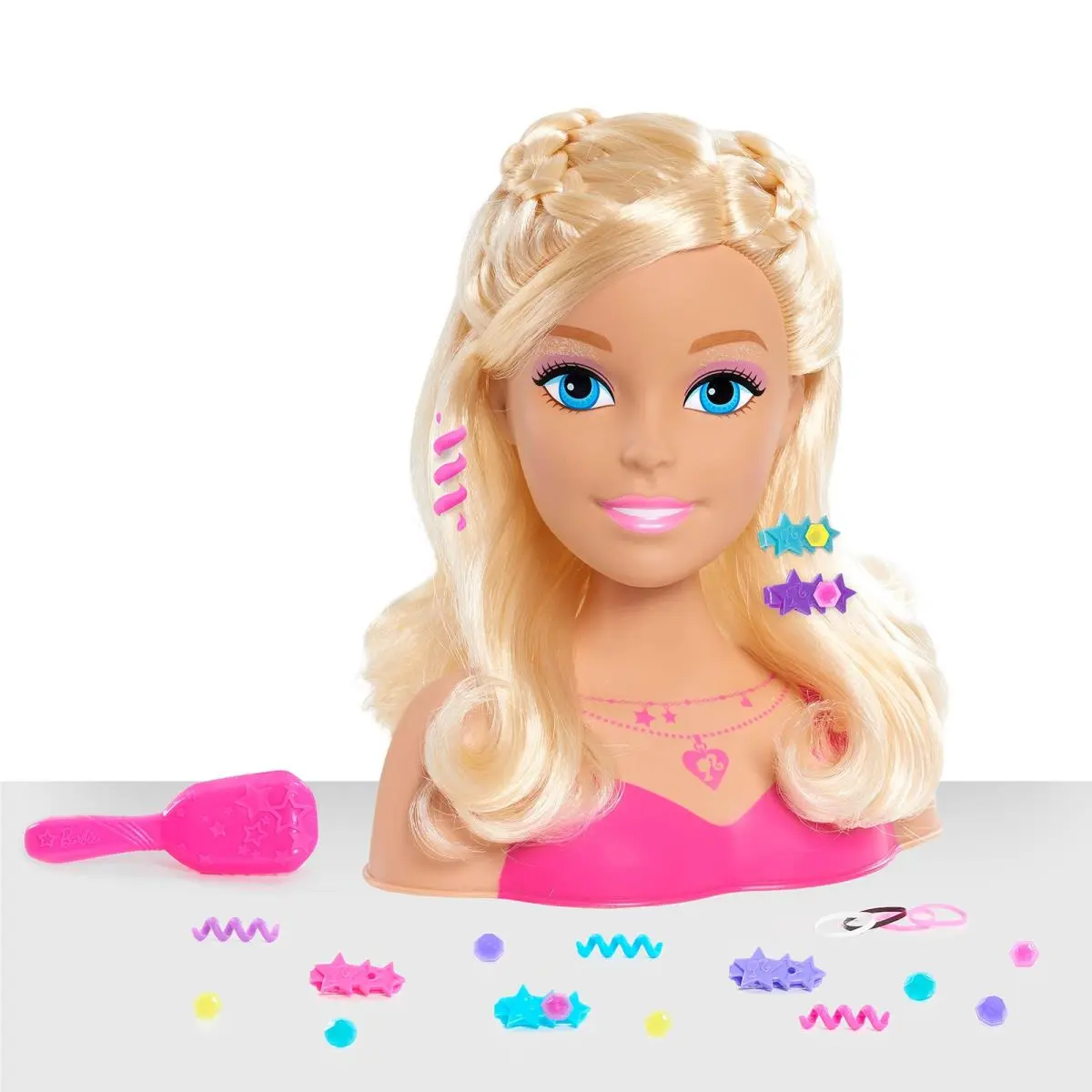 Barbie Fashionistas Styling Head Set with Hair Accessories and Customizable