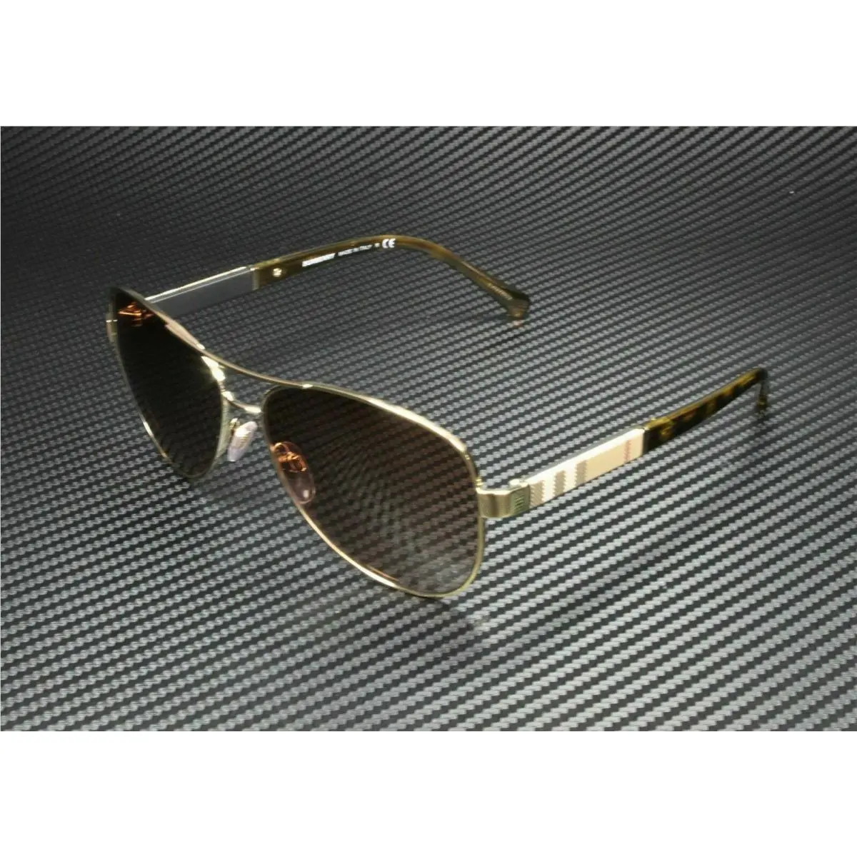 Burberry BE3080 114513 Light Gold Aviator Women`s 59 mm Sunglasses