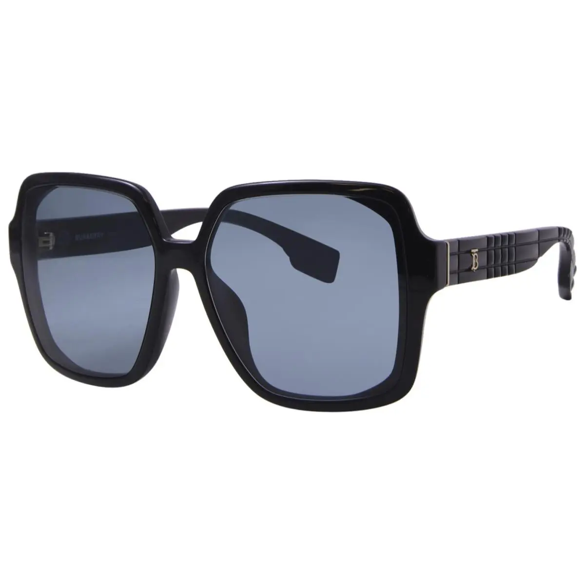 Burberry BE4379D 3001/80 Sunglasses Women`s Black/blue Lenses Square Shape 58mm