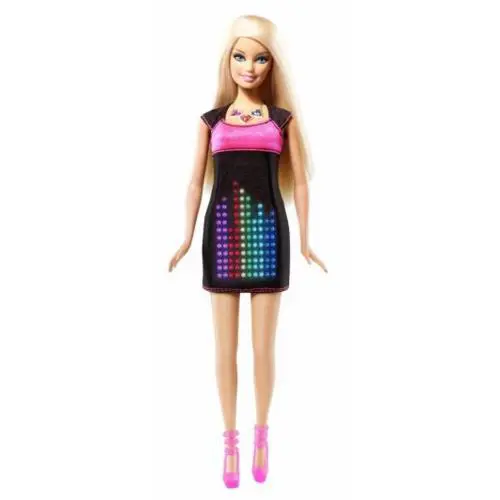 Mattel Barbie Digital Dress Doll Light Up Graphics Blonde
