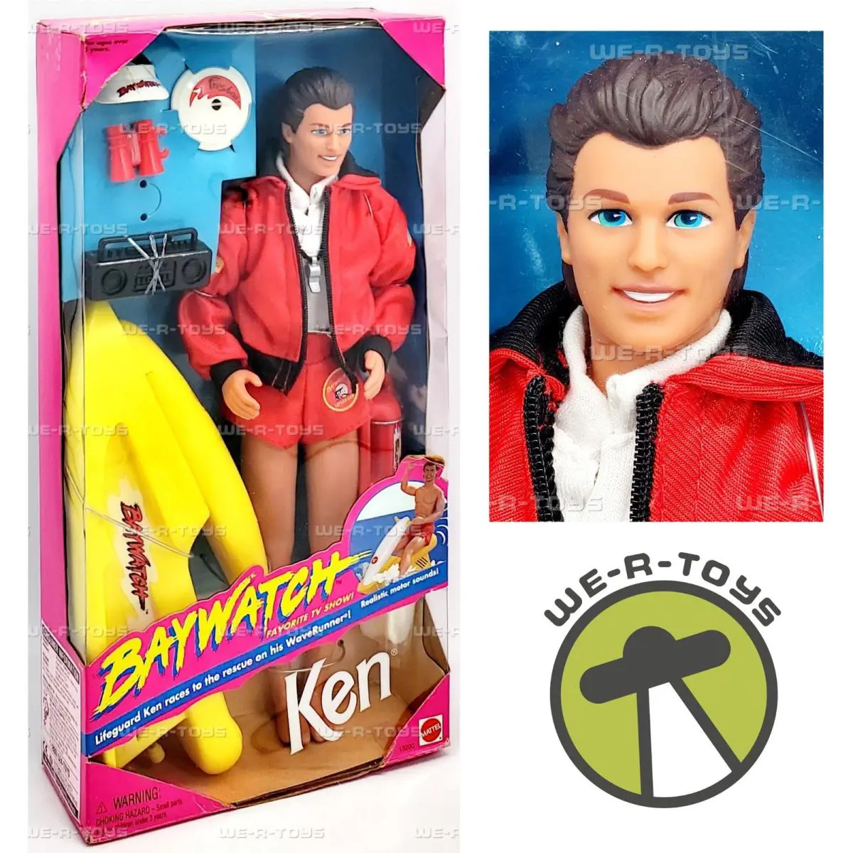 Barbie Baywatch Lifeguard Ken Doll and Waverunner Accessory 1994 Mattel 13200