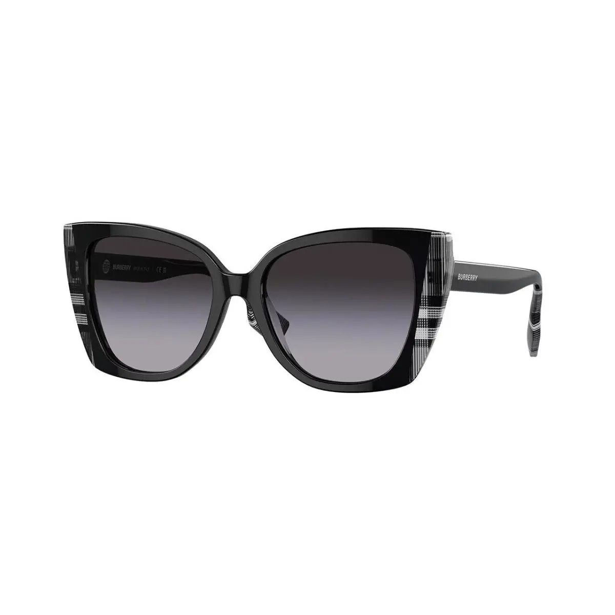 Burberry Sunglasses BE4393 40518G 54 Meryl Black Grey Woman - Frame: Black, Lens: Gray