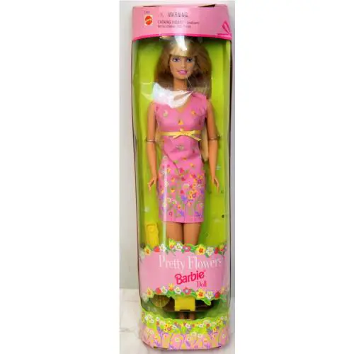 Vtg 1999 Mattel Pretty Flowers Barbie Doll Figure Accessories Spring Garden