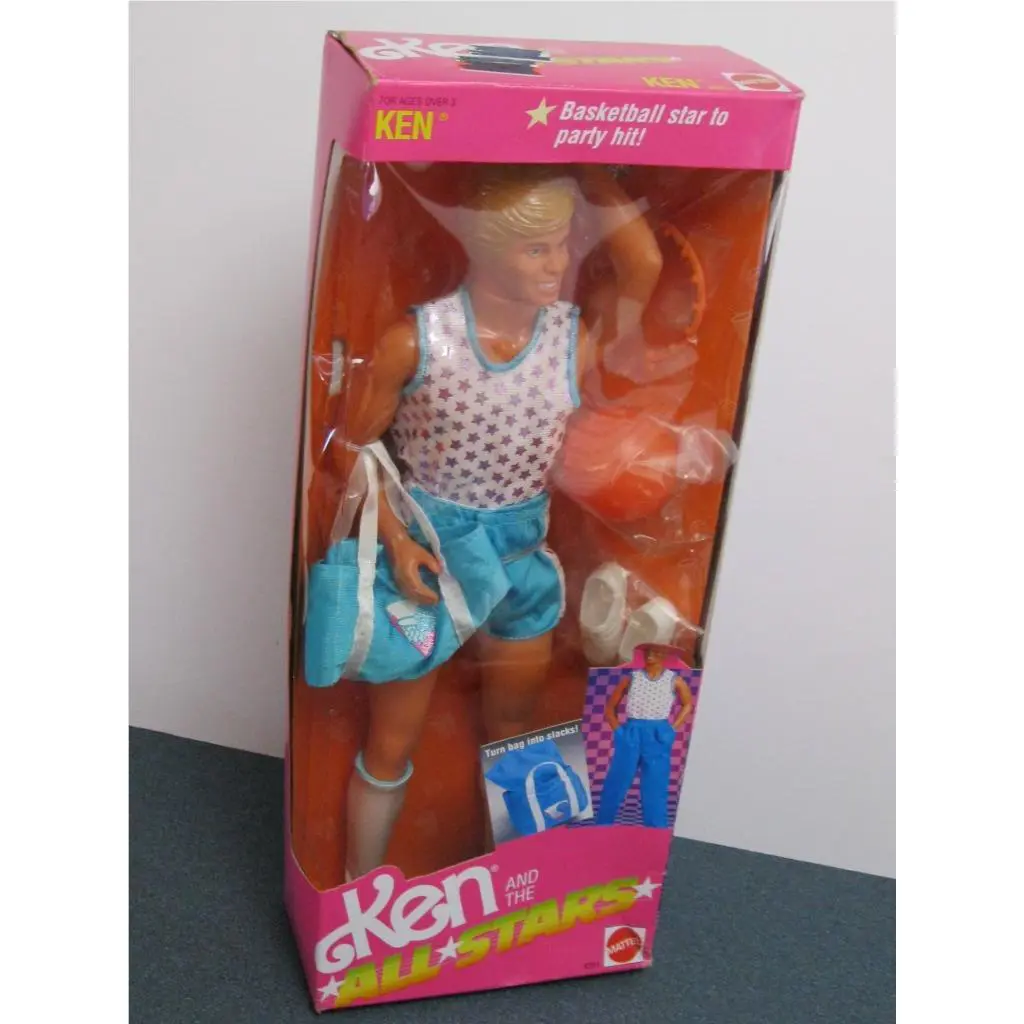 Mattel 9361 Vintage Basketball Hoop Ken and The All Stars Barbie Doll 1989