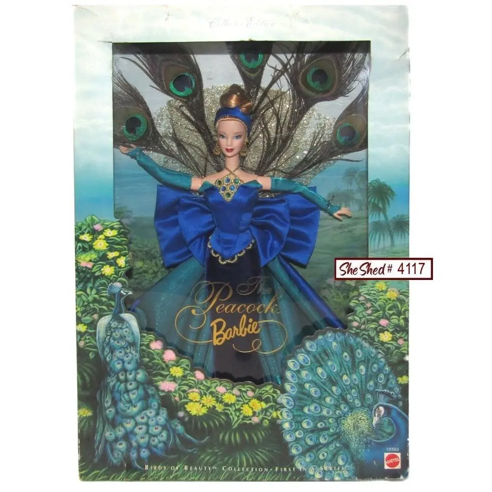 Mattel 1998 Birds of Beauty Peacock Barbie Doll 19365 - Box Shows Wear - Nrfb