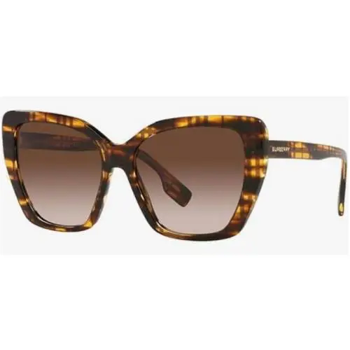 Burberry Sunglasses BE 4366 398113 55mm Tamsin Top Check/striped Brown