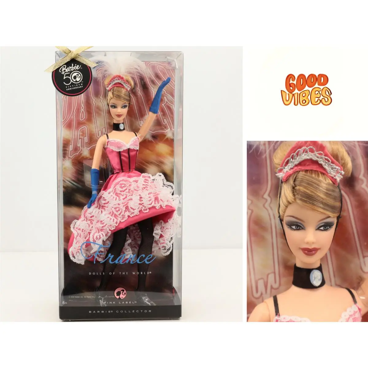 2008 Barbie Dolls of The World France Pink Label N4972 Nrfb