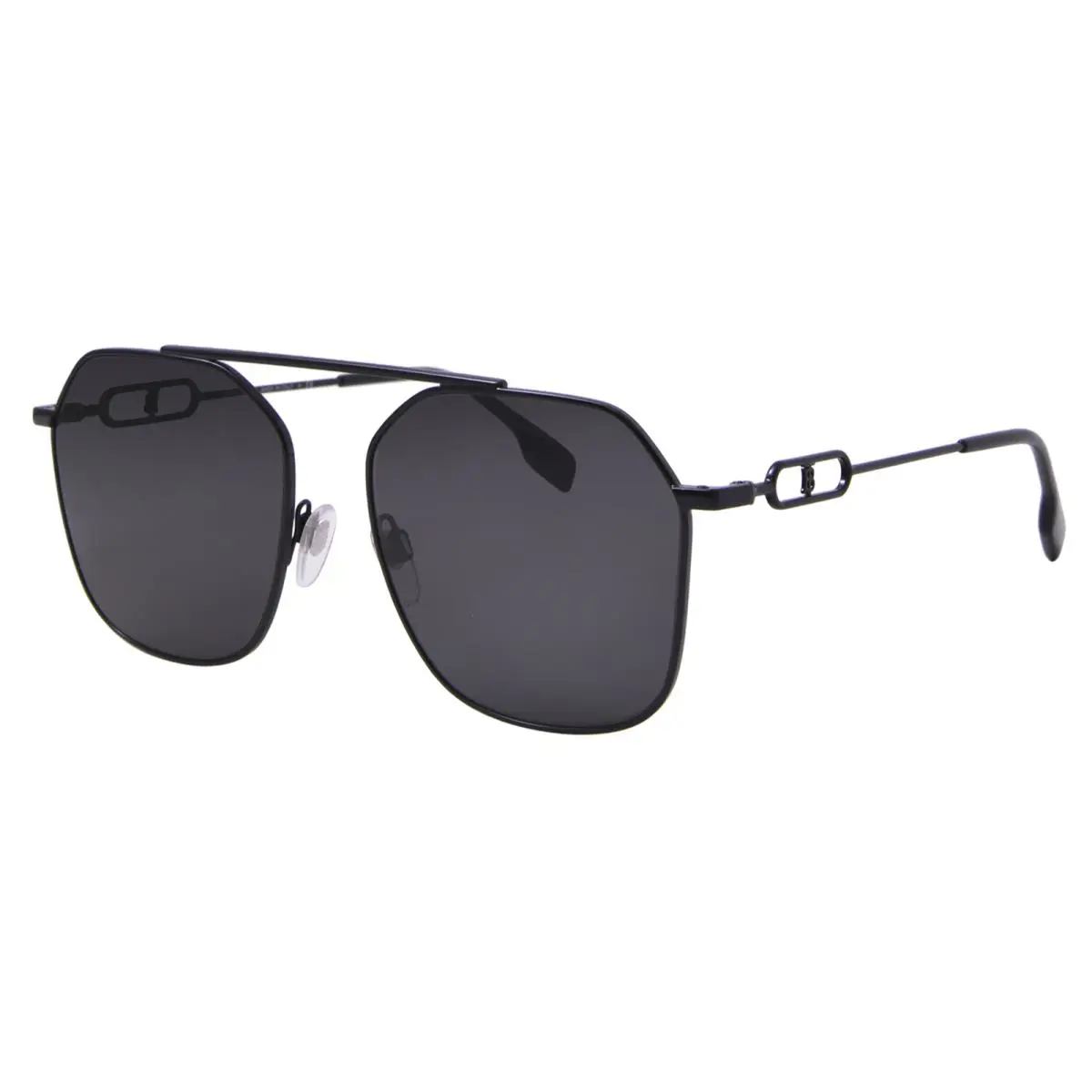 Burberry Emma BE3124 100187 Sunglasses Women`s Black/dark Grey Square Shape 57mm