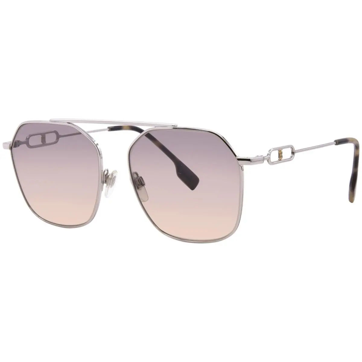 Emma BE3124 1005G9 Sunglasses Women`s Silver/brown/grey Gradient 57mm by Burberry