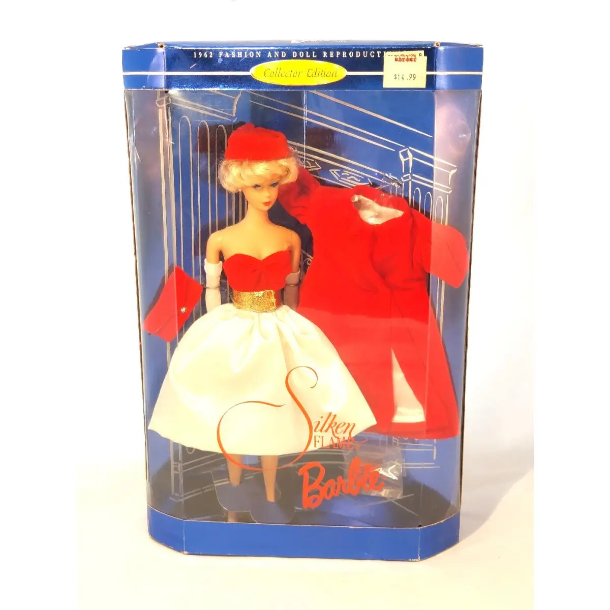 1997 Barbie Doll Silken Flame 1962 Collector Edition Blonde 18449 Mattel Box