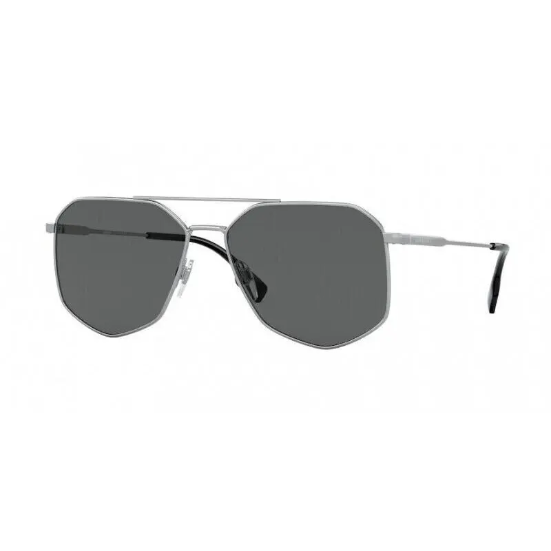 Burberry Sunglasses BE3139 100587 58 Silver Dark Gray Man
