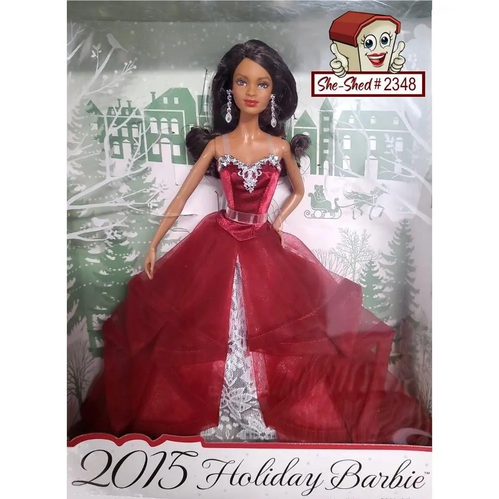 Holiday Barbie African American Doll Mattel CHR78 2015 Black Version Nrfb