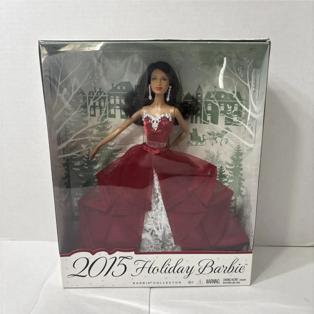 2015 Holiday Barbie Christmas Fashion Doll African American CHR78 Nos