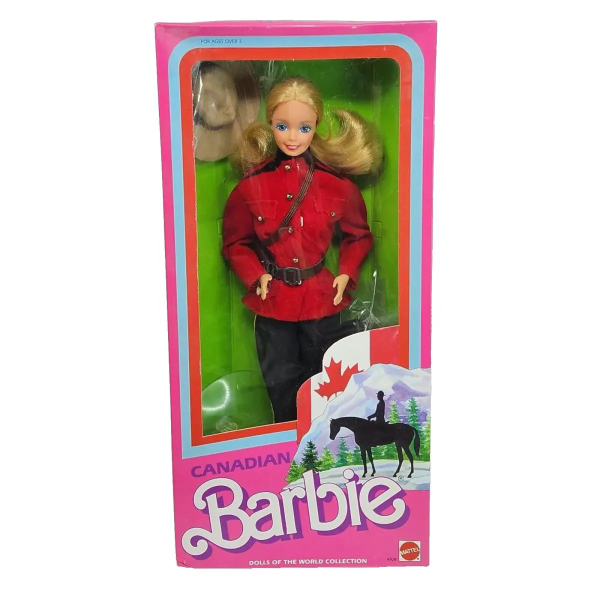 Vintage 1987 Mattel Canadian Barbie Dolls OF The World 4928 IN Box