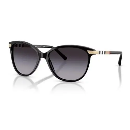 Burberry BE 4216 30018G Black Acetate Cat Eye Sunglasses Gray Gradient Lens