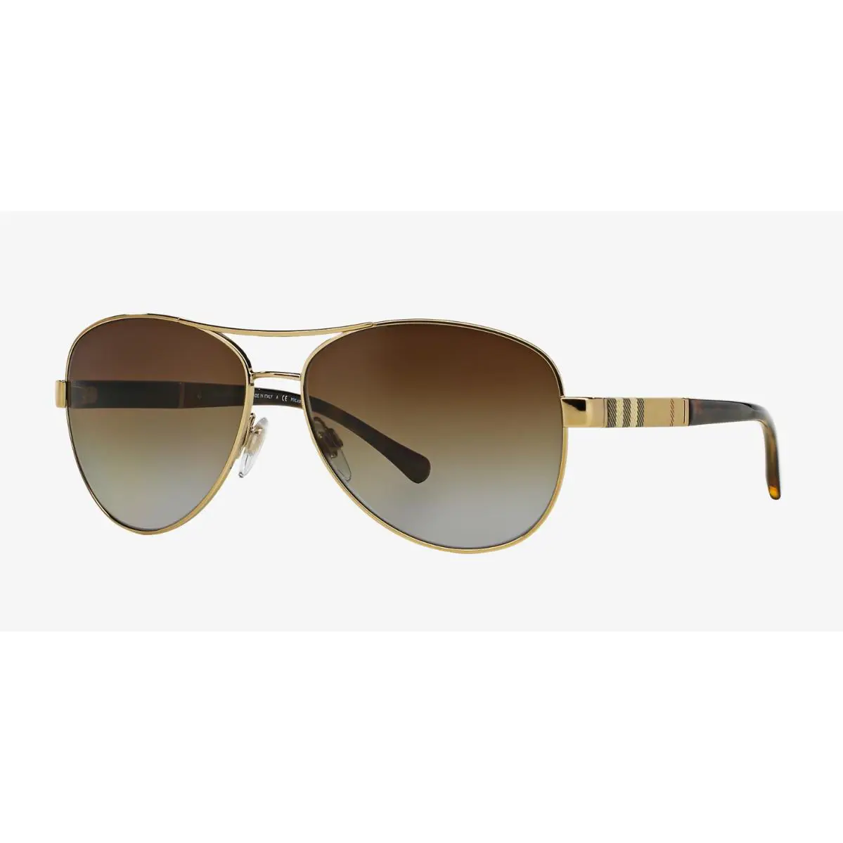 Burberry BE 3080 Light Gold/brown Shaded Polarized 1145/T5 Sunglasses