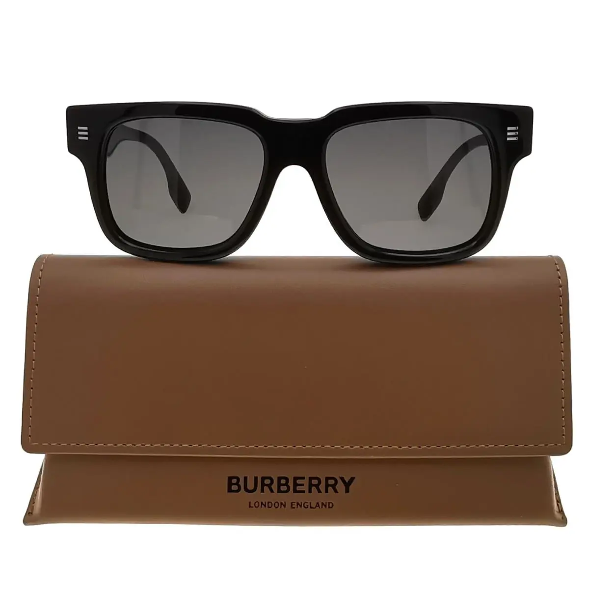 Burberry Sunglasses Hayden BE 4394 Black/silver Classic Style Unisex Oversized