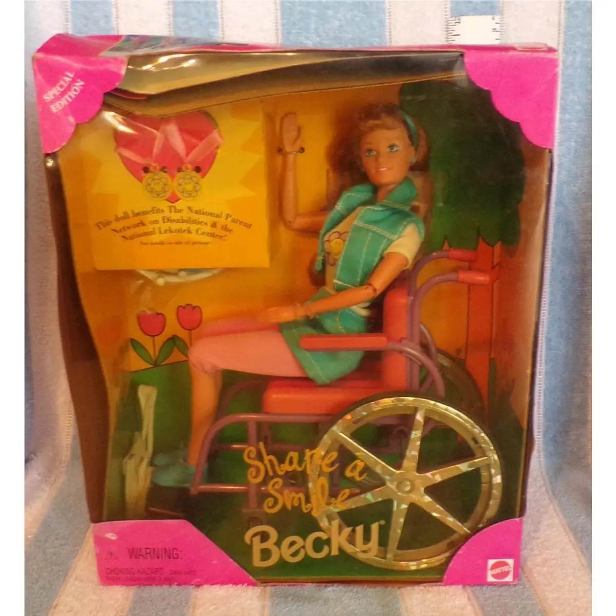 1996 Mattel 15761 Share A Smile Becky Doll Special Edition